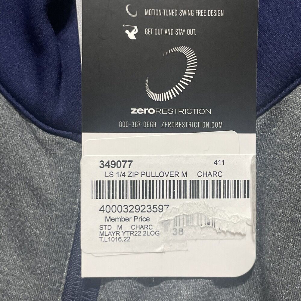 Nwt Zero Restriction Pullover Mens Medium Preside… - image 3